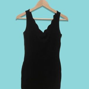ASOS scalloped black dress
